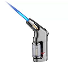 Bật lửa gas Jobon khò 1 tia kèm đục Cigar chuyên dụng có bình chứa ga lộ thiên ZB 513