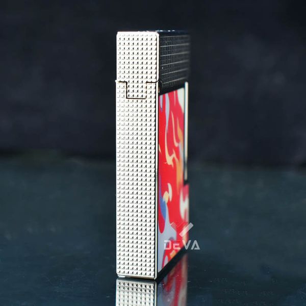 Dupont Hồng Kông Sơn Mài Hoa Văn Nguỵ Trang Camo Ngọn Lửa D206