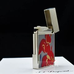 Dupont Hồng Kông Sơn Mài Hoa Văn Nguỵ Trang Camo Ngọn Lửa D206