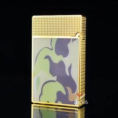 Dupont Hồng Kông Sơn Mài Hoa Văn Nguỵ Trang Camo Ngọn Lửa D206