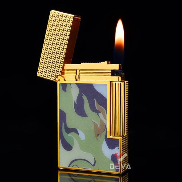 Dupont Hồng Kông Sơn Mài Hoa Văn Nguỵ Trang Camo Ngọn Lửa D206