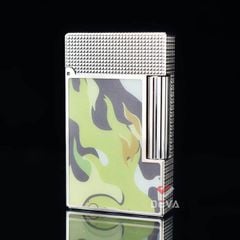 Dupont Hồng Kông Sơn Mài Hoa Văn Nguỵ Trang Camo Ngọn Lửa D206