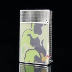 Dupont Hồng Kông Sơn Mài Hoa Văn Nguỵ Trang Camo Ngọn Lửa D206