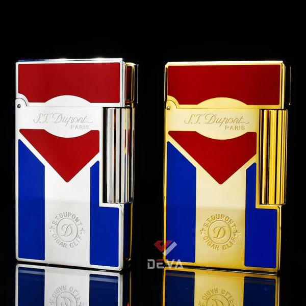 Dupont Xăng Đá Sơn Mài Chủ Đề Lá Quốc Kỳ Cuba D48V-DX