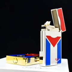 Dupont Xăng Đá Sơn Mài Chủ Đề Lá Quốc Kỳ Cuba D48V-DX