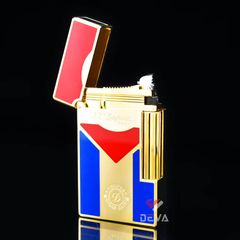 Dupont Xăng Đá Sơn Mài Chủ Đề Lá Quốc Kỳ Cuba D48V-DX