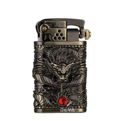 Bật lửa xăng đá Zorro đánh lửa tự động ốp hình rồng 3D Z602-101