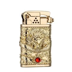Bật lửa xăng đá Zorro đánh lửa tự động ốp hình rồng 3D Z602-101