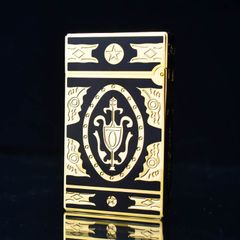 Dupont Xăng Đá Sơn Mài Đen Hoa Văn Hoàng Gia Cổ Điển Châu Âu D08-DX