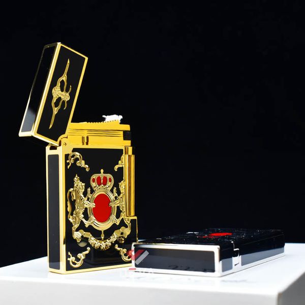 Dupont Xăng Đá Sơn Mài Đen Hoa Văn Hoàng Gia Châu Âu DX33