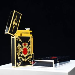 Dupont Xăng Đá Sơn Mài Đen Hoa Văn Hoàng Gia Châu Âu DX33