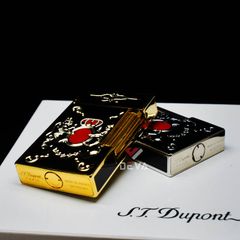 Dupont Xăng Đá Sơn Mài Đen Hoa Văn Hoàng Gia Châu Âu DX33