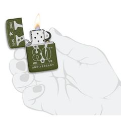 Zippo VE/VJ Day 80th Anniversary Collectible Steel Green Crackle, Zippo Victory in Europe, Victory in Japan 80th Anniversary Collectible Z112