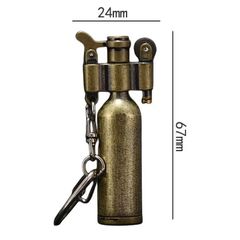 Bật lửa xăng đá chính hãng Dolphin móc khóa hình chai rượu HY-739