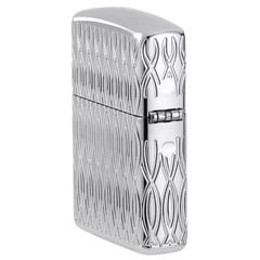 Zippo Flame Design Multicut Armor Luxury – High Polish Chrome (Chính hãng Zippo, Mỹ) Z21