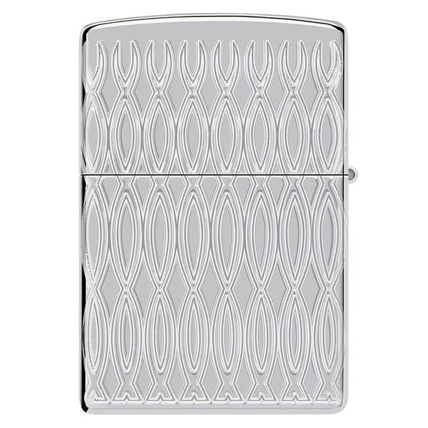 Zippo Flame Design Multicut Armor Luxury – High Polish Chrome (Chính hãng Zippo, Mỹ) Z21