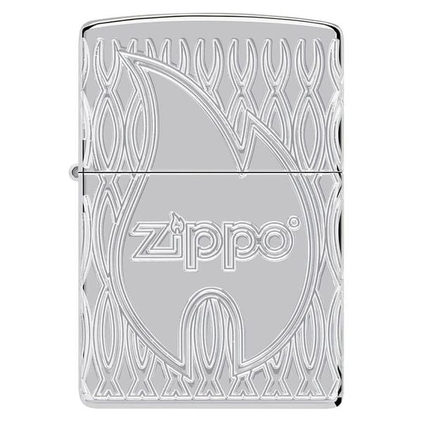 Zippo Flame Design Multicut Armor Luxury – High Polish Chrome (Chính hãng Zippo, Mỹ) Z21