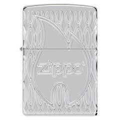 Zippo Flame Design Multicut Armor Luxury – High Polish Chrome (Chính hãng Zippo, Mỹ) Z21