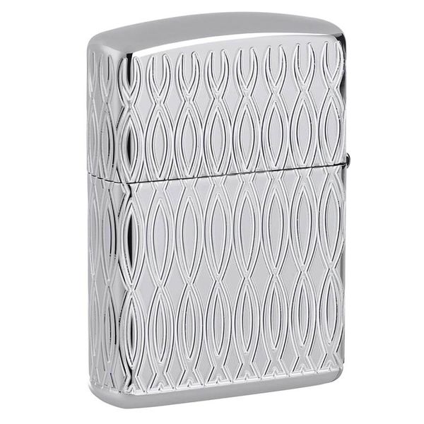 Zippo Flame Design Multicut Armor Luxury – High Polish Chrome (Chính hãng Zippo, Mỹ) Z21