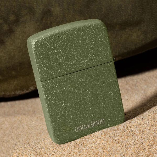 Zippo VE/VJ Day 80th Anniversary Collectible Steel Green Crackle, Zippo Victory in Europe, Victory in Japan 80th Anniversary Collectible Z112