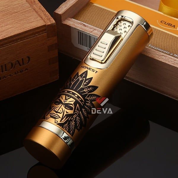 Bật lửa chính hãng Honest khò đại 1 tia kèm que xiên Cigar BCZ 838
