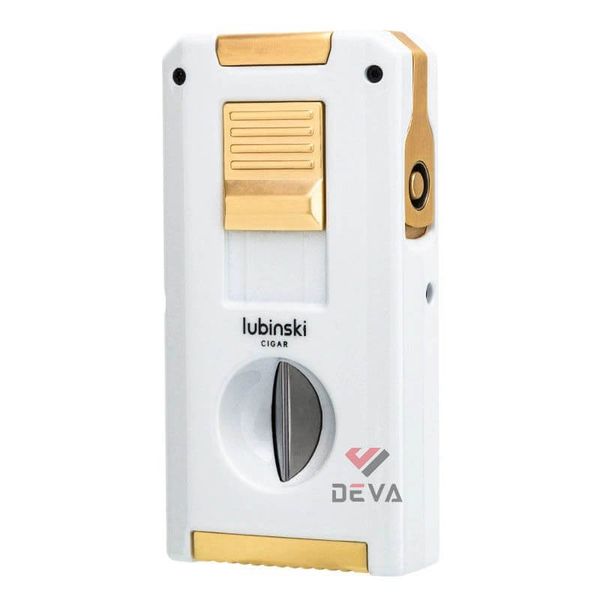 Bật lửa Lubinski khò 2 tia kèm dao kép và đục Cigar YJA-10070