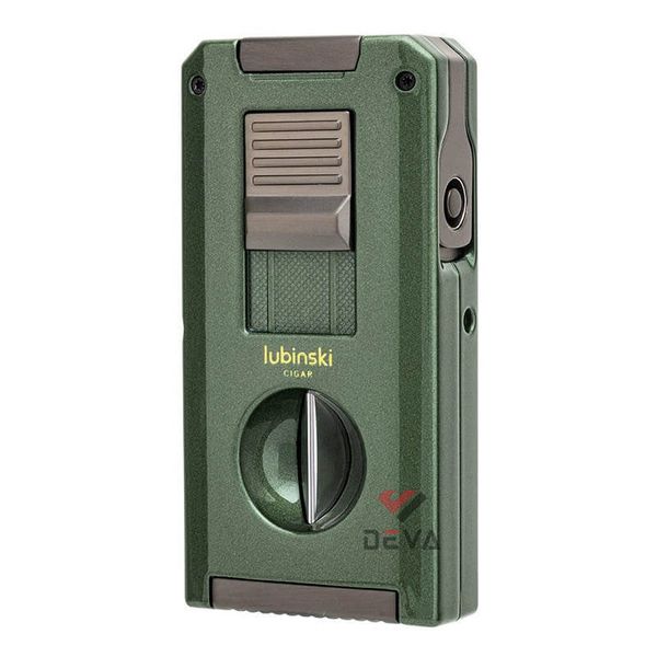 Bật lửa Lubinski khò 2 tia kèm dao kép và đục Cigar YJA-10070