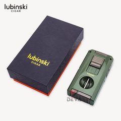 Bật lửa Lubinski khò 2 tia kèm dao kép và đục Cigar YJA-10070