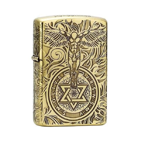 Zippo Mỹ chính hãng khắc sâu Thiên Thần Gủadian Angel Z150