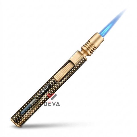 Bật lửa gas Jobon khò 1 tia cán dài tích hợp ô cửa quan sát gas ZB 215