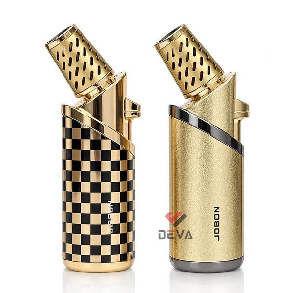 Bật lửa gas Jobon khò 3 tia kèm que xiên và đục Cigar chuyên dụng ZB 506