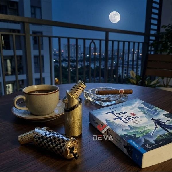 Bật lửa gas Jobon khò 3 tia kèm que xiên và đục Cigar chuyên dụng ZB 506