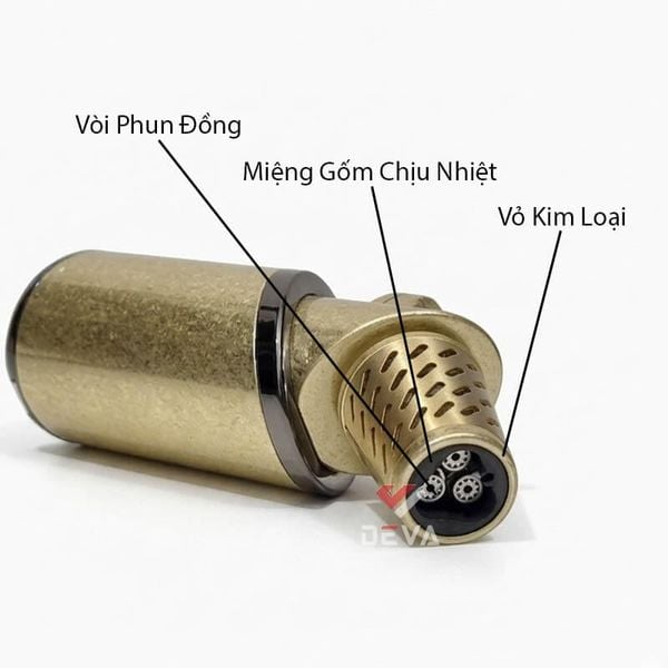 Bật lửa gas Jobon khò 3 tia kèm que xiên và đục Cigar chuyên dụng ZB 506