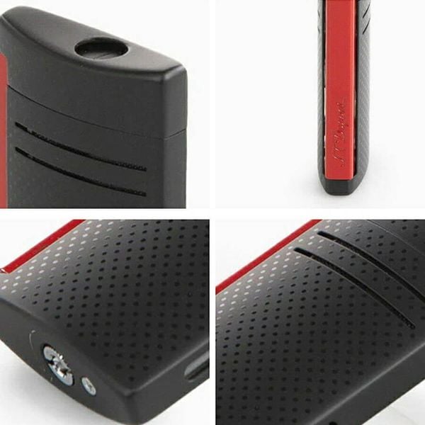 S.T. Dupont Maxijet DPK19 Đen Nhám Đỏ - Lửa Khò Cigar Mạnh