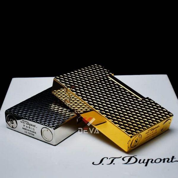 ST Dupont Hồng Kông Khắc Nổi Họa Tiết Kim Cương Vân Tam Giác 3D D184