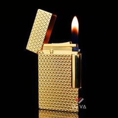 ST Dupont Hồng Kông Khắc Nổi Họa Tiết Kim Cương Vân Tam Giác 3D D184