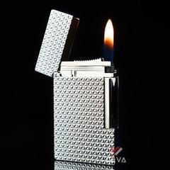 ST Dupont Hồng Kông Khắc Nổi Họa Tiết Kim Cương Vân Tam Giác 3D D184