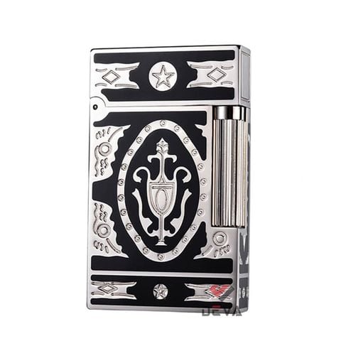 Dupont Xăng Đá Sơn Mài Đen Hoa Văn Cổ Điển Châu Âu DX32