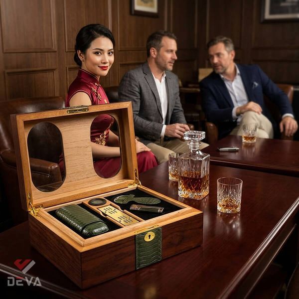 Hộp giữ ẩm xì gà kèm Set  phụ kiện Lubinski YJA 60019