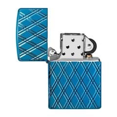 Zippo Armor Xanh Vân Kim Cương 3D Blue Diamonds Design Z332