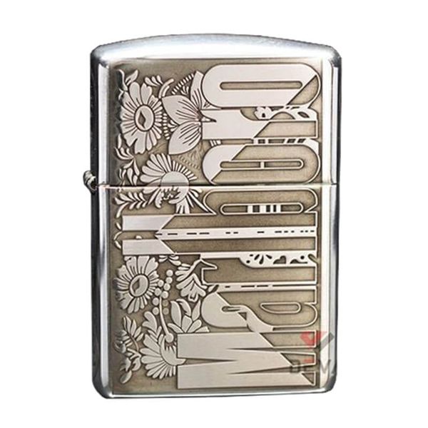 Zippo Bạc Khối Armor Khắc Marlboro BK09