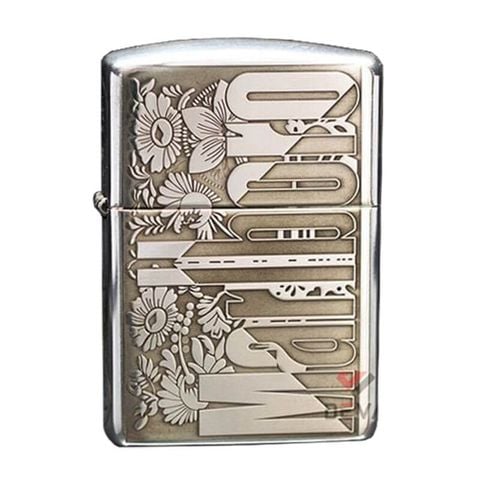 Zippo Bạc Khối Armor Khắc Marlboro BK09