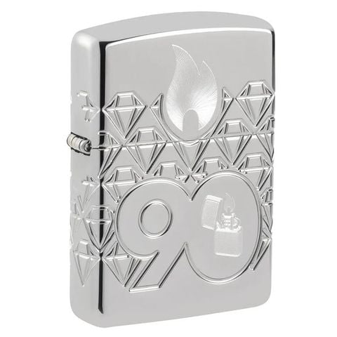 Bật Lửa Zippo 90th Anniversary Sterling Silver – Bản Kỷ Niệm 90 Năm Bạc Khối Limited 900 Bản Toàn Cầu