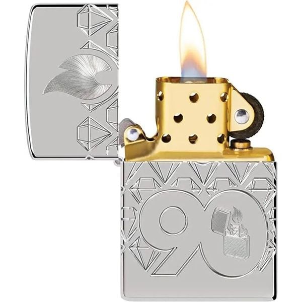 Bật Lửa Zippo 90th Anniversary Sterling Silver – Bản Kỷ Niệm 90 Năm Bạc Khối Limited 900 Bản Toàn Cầu