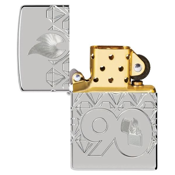 Bật Lửa Zippo 90th Anniversary Sterling Silver – Bản Kỷ Niệm 90 Năm Bạc Khối Limited 900 Bản Toàn Cầu