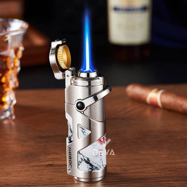 Bật lửa gas Jobon khò 1 tia kèm đục và que xiên Cigar ZB-608