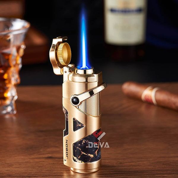 Bật lửa gas Jobon khò 1 tia kèm đục và que xiên Cigar ZB-608