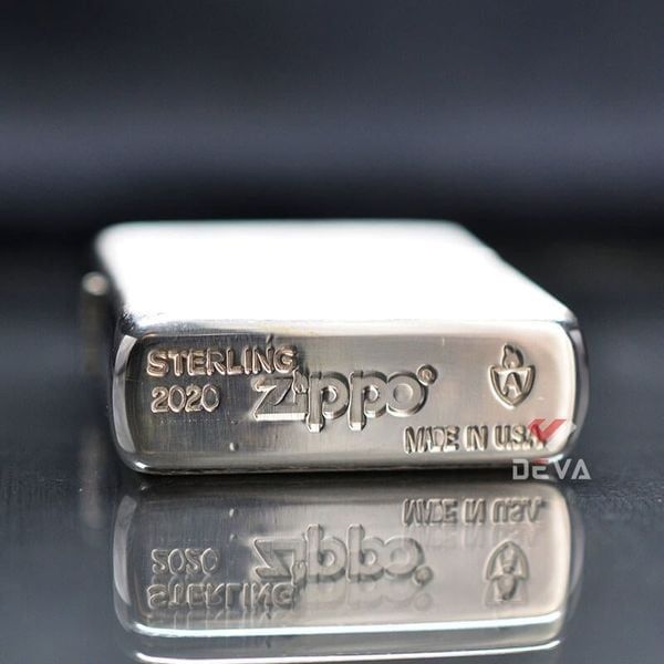 Bật lửa zippo bạc nguyên khối Armor Sterling Silver Z188