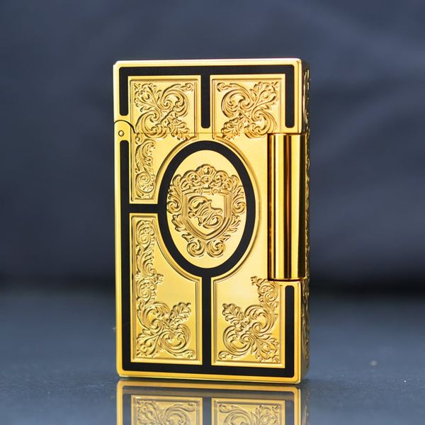 Set Quà Tặng Bật lửa ST Dupont sơn mài hoa văn cổ điển D214