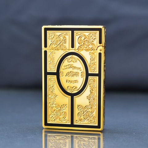 Set Quà Tặng Bật lửa ST Dupont sơn mài hoa văn cổ điển D214